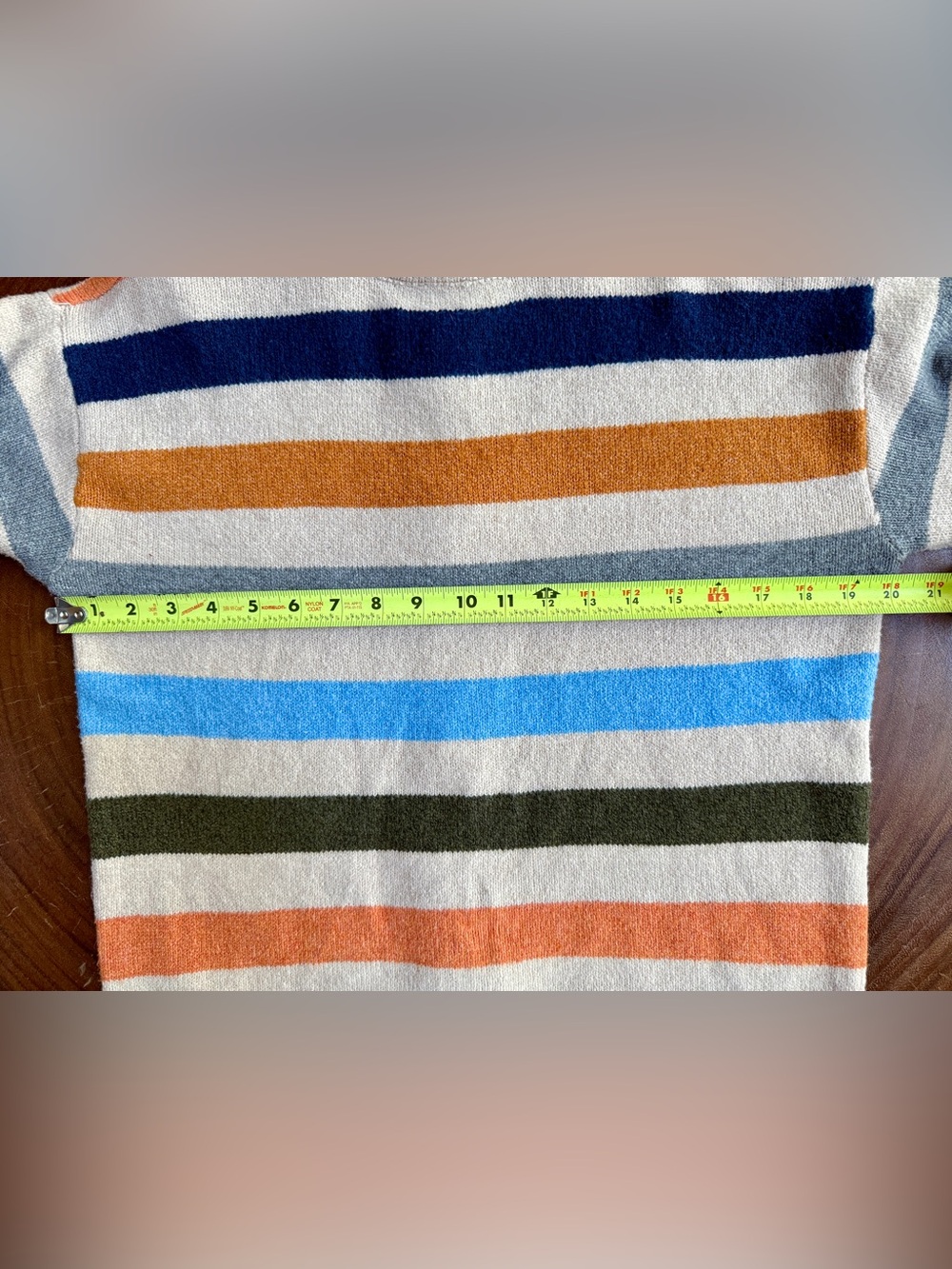 Y2K St. John's Bay Striped Mock Neck Button-Back Sweater Size M - Picture 6 of 7
